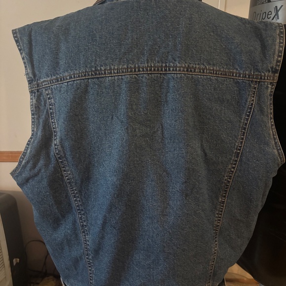 90’s Gap Sherpa Denim Trucker Vest - Picture 2 of 3